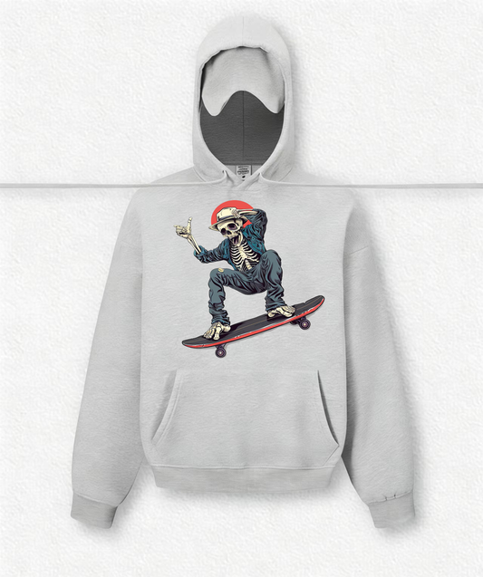 Skull Skateboard Travel Hoodies With Eye Mask