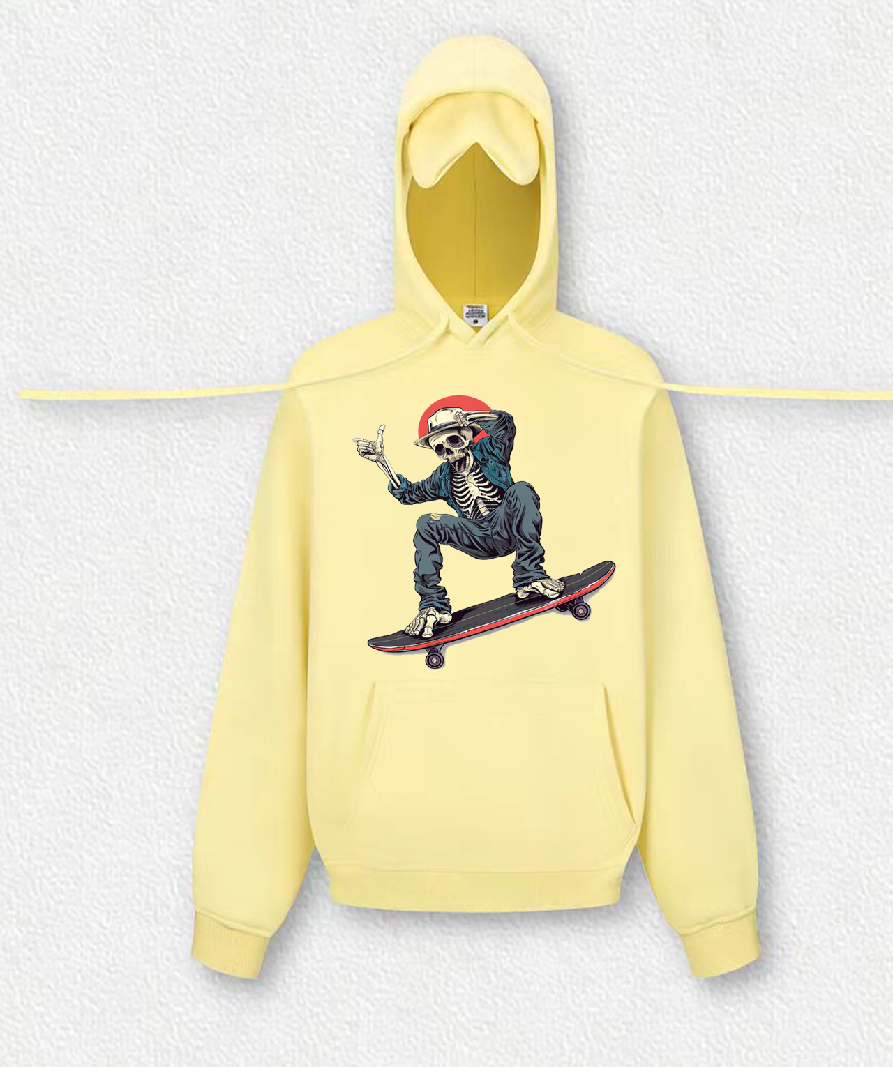 Skull Skateboard Travel Hoodies With Eye Mask