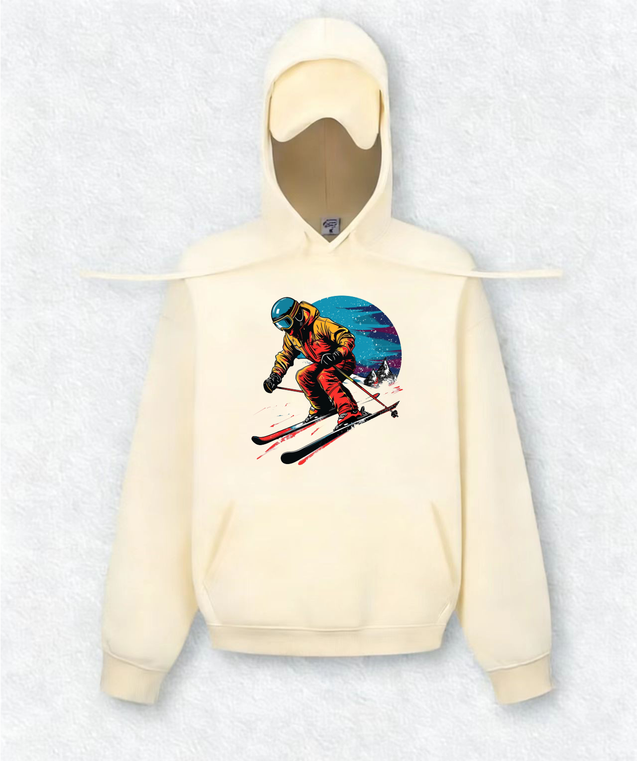 Skiing Travel Hoodies With Eye Mask