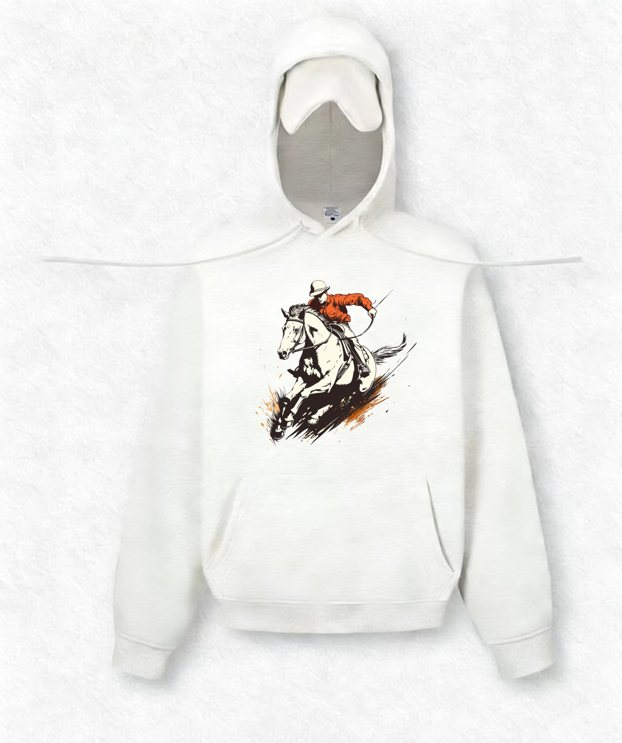 Horse Racing Travel Hoodies With Eye Mask