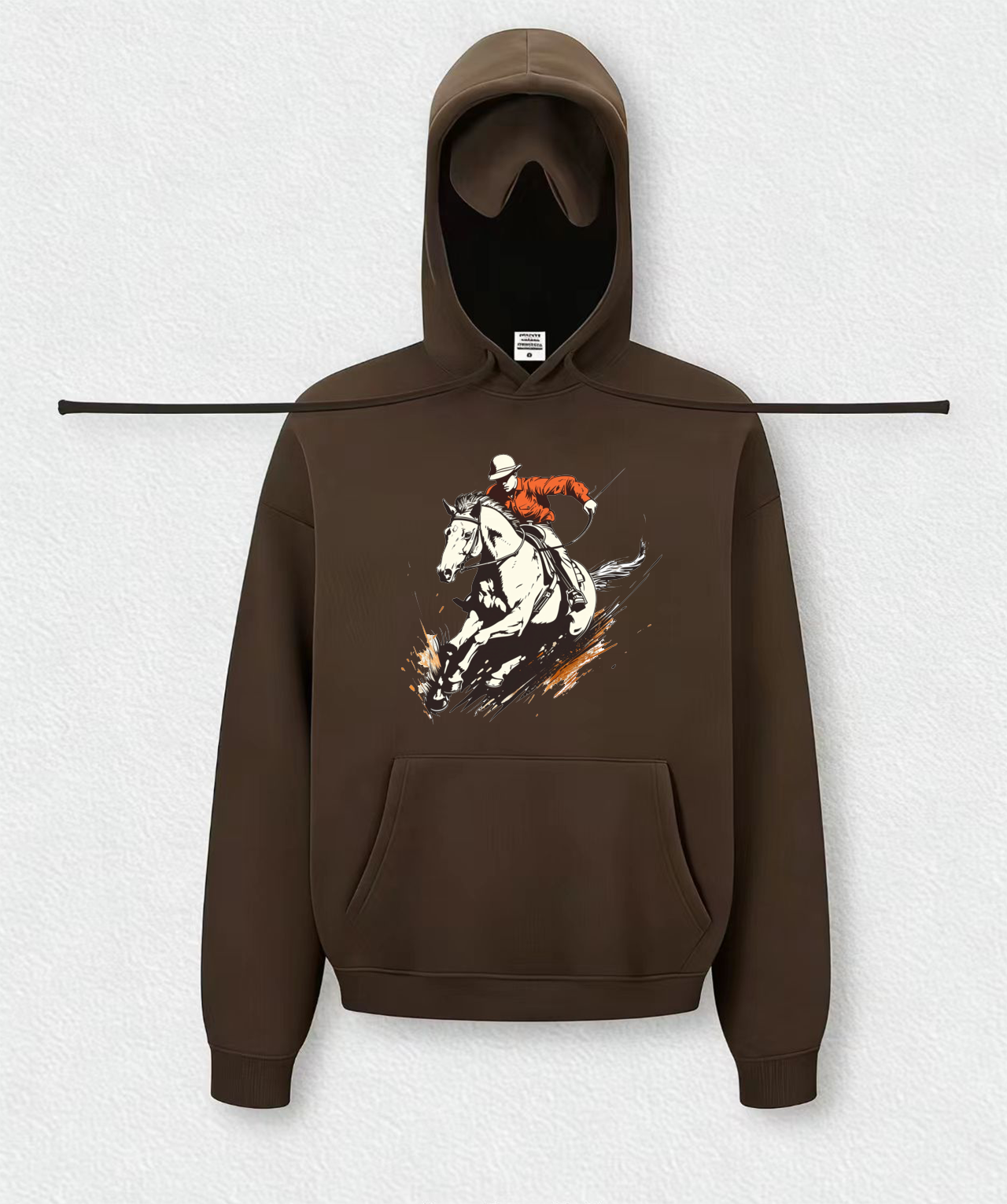 Horse Racing Travel Hoodies With Eye Mask
