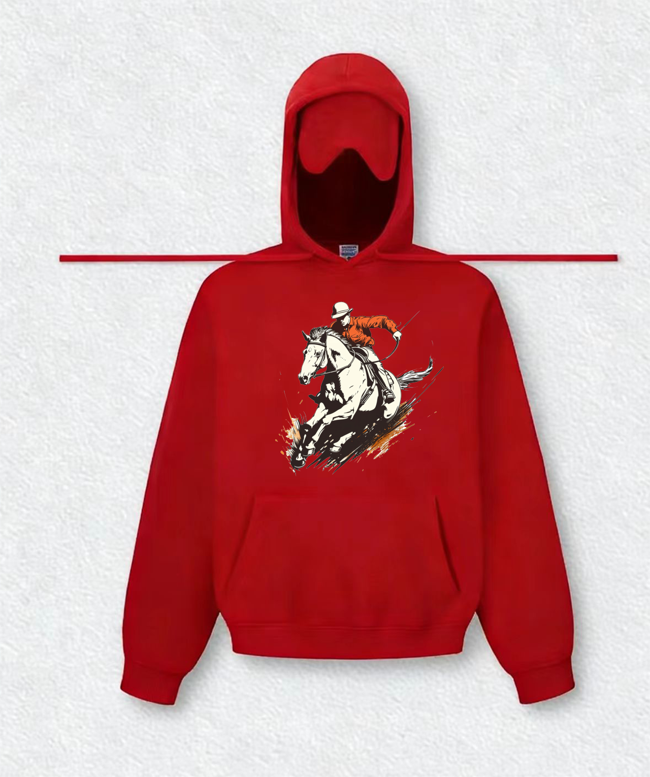Horse Racing Travel Hoodies With Eye Mask