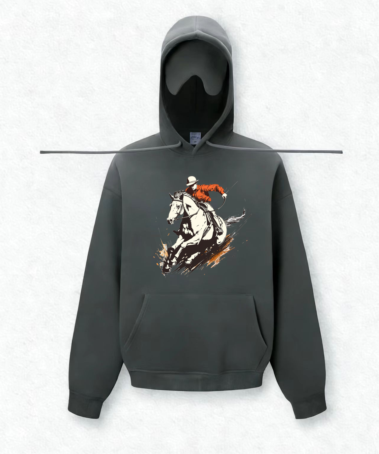 Horse Racing Travel Hoodies With Eye Mask