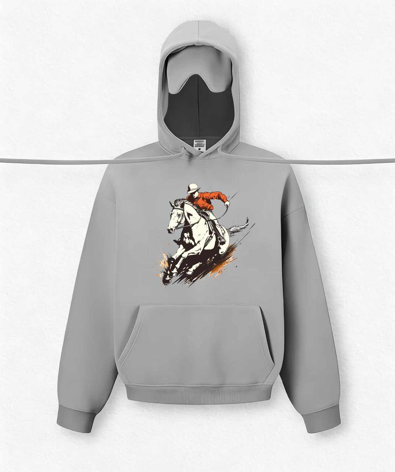 Horse Racing Travel Hoodies With Eye Mask