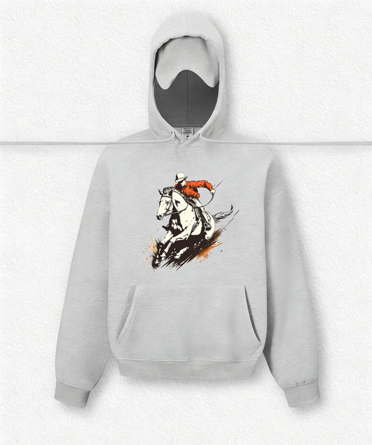 Horse Racing Travel Hoodies With Eye Mask