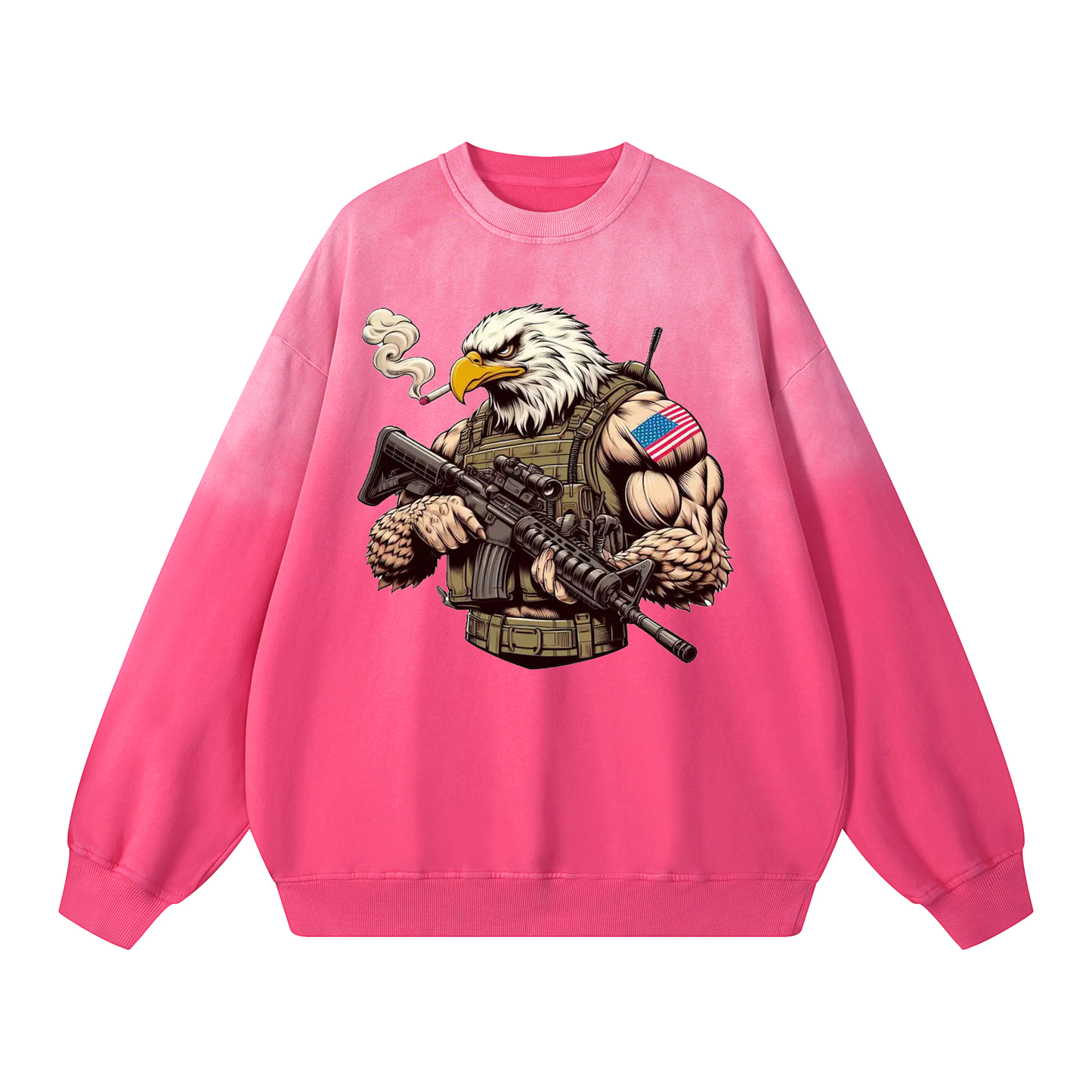 Eagle Warrior Crewneck Long-sleeve Sweatshirt WYL-04