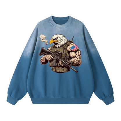 Eagle Warrior Crewneck Long-sleeve Sweatshirt WYL-04