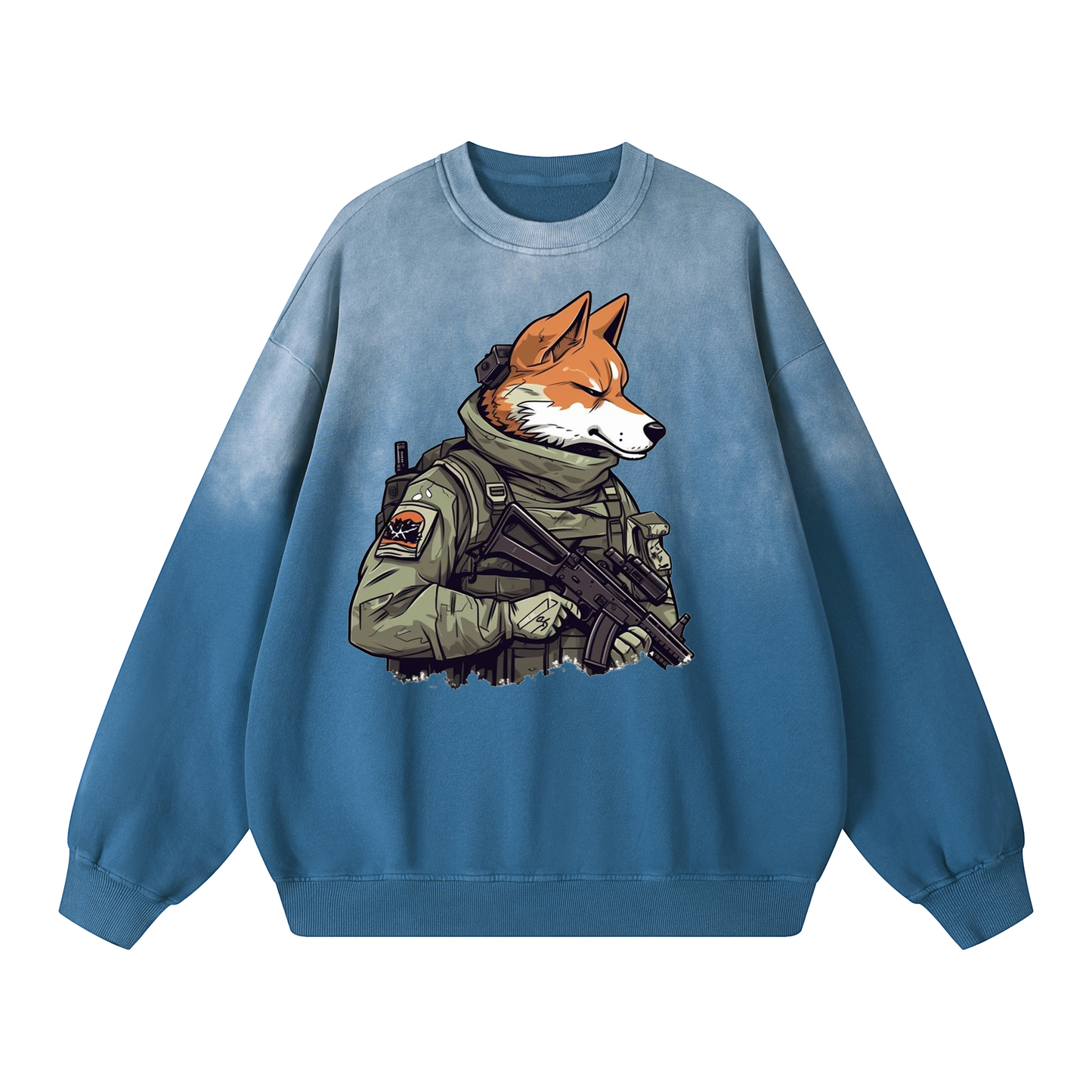 Wolf Warrior Crewneck Long-sleeve Sweatshirt WYL-04