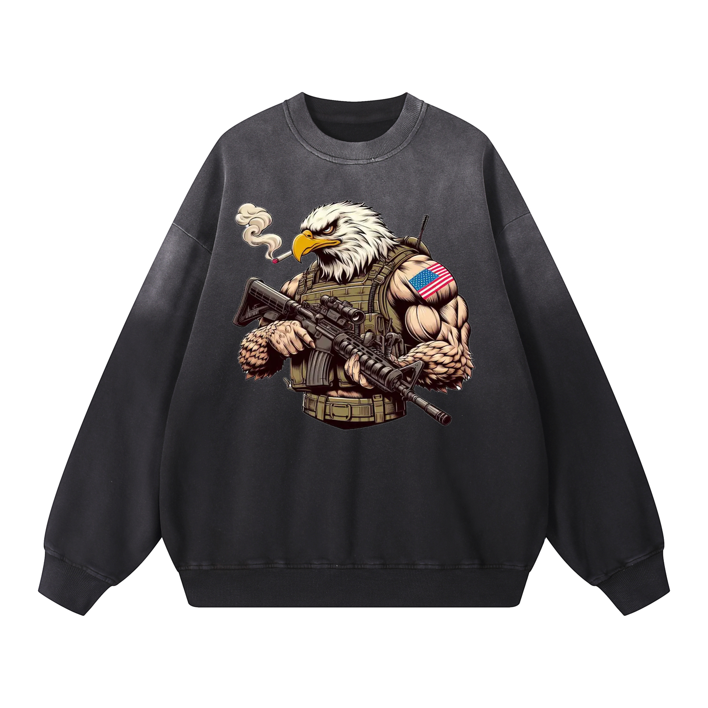 Eagle Warrior Crewneck Long-sleeve Sweatshirt WYL-04