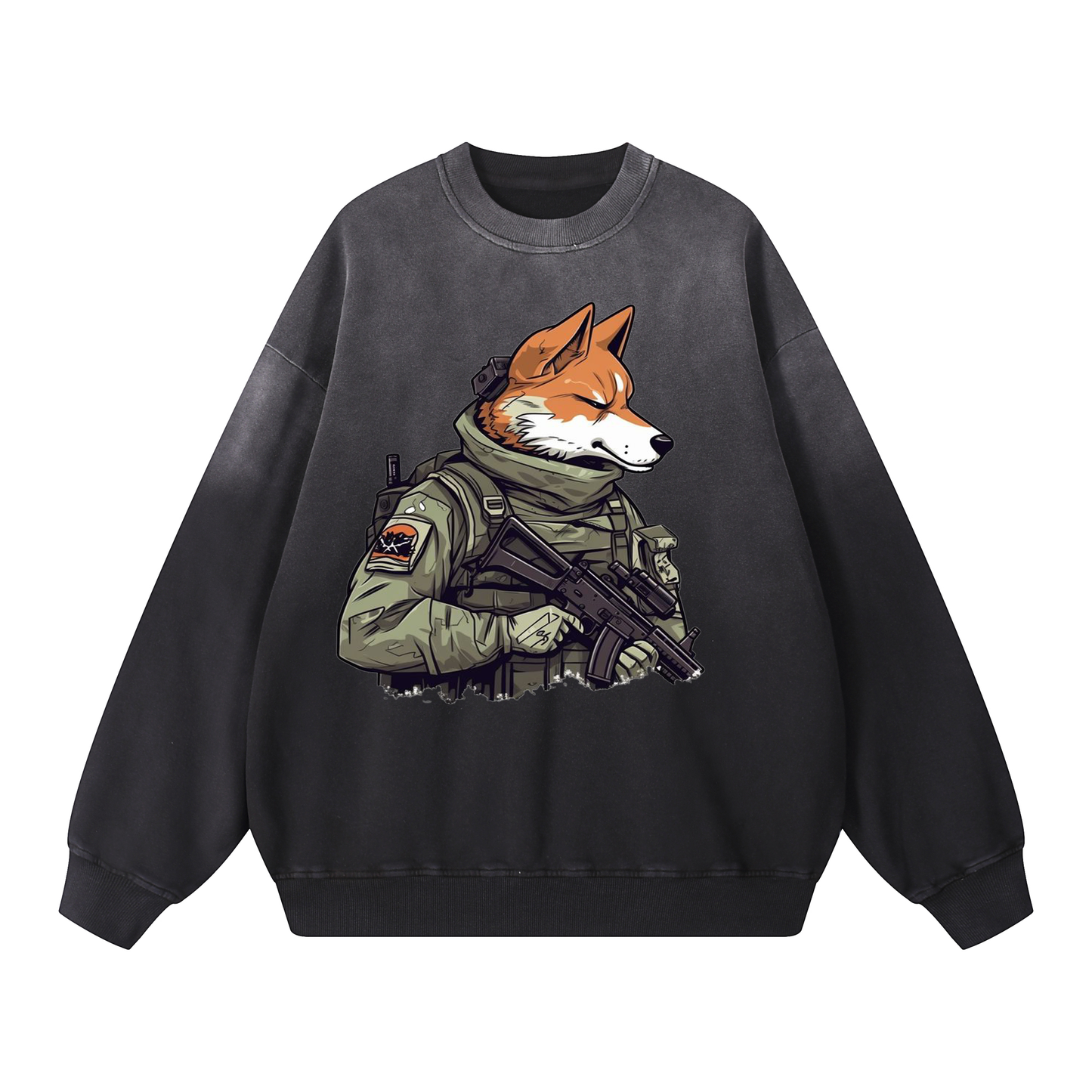 Wolf Warrior Crewneck Long-sleeve Sweatshirt WYL-04
