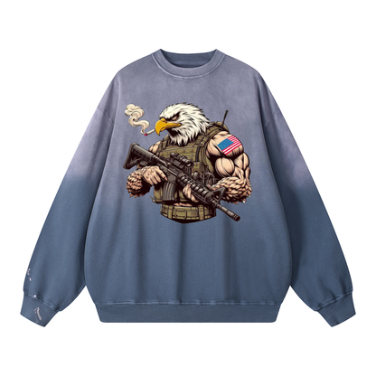 Eagle Warrior Crewneck Long-sleeve Sweatshirt WYL-04