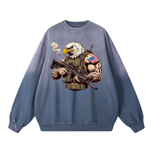 Eagle Warrior Crewneck Long-sleeve Sweatshirt WYL-04