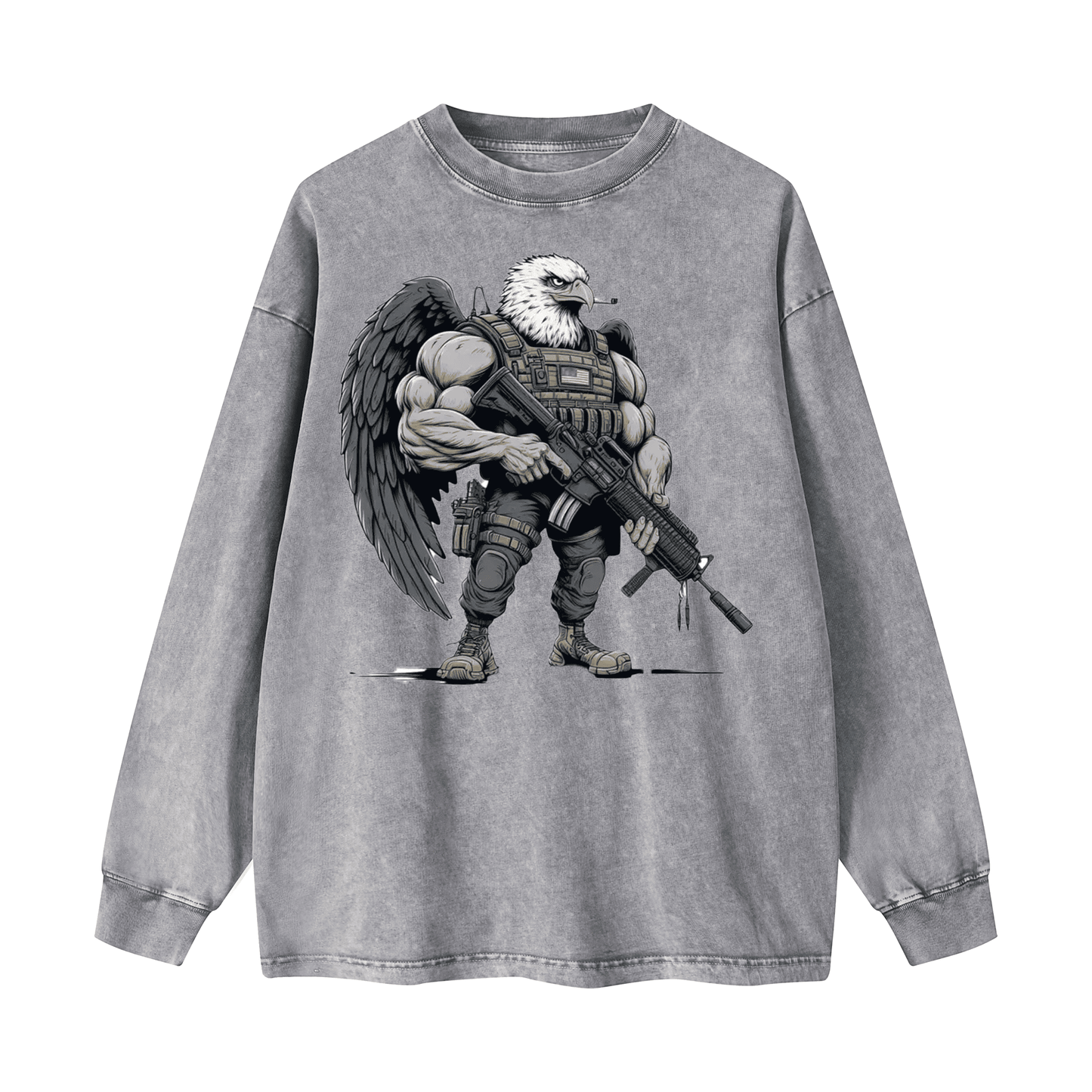 Eagle Warrior Crewneck Long-sleeve Sweatshirt WYYL-03