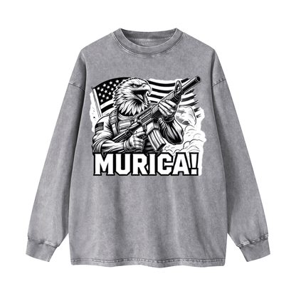 Eagle Warrior Crewneck Long-sleeve Sweatshirt WYYL-03