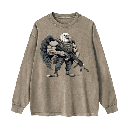 Eagle Warrior Crewneck Long-sleeve Sweatshirt WYYL-03