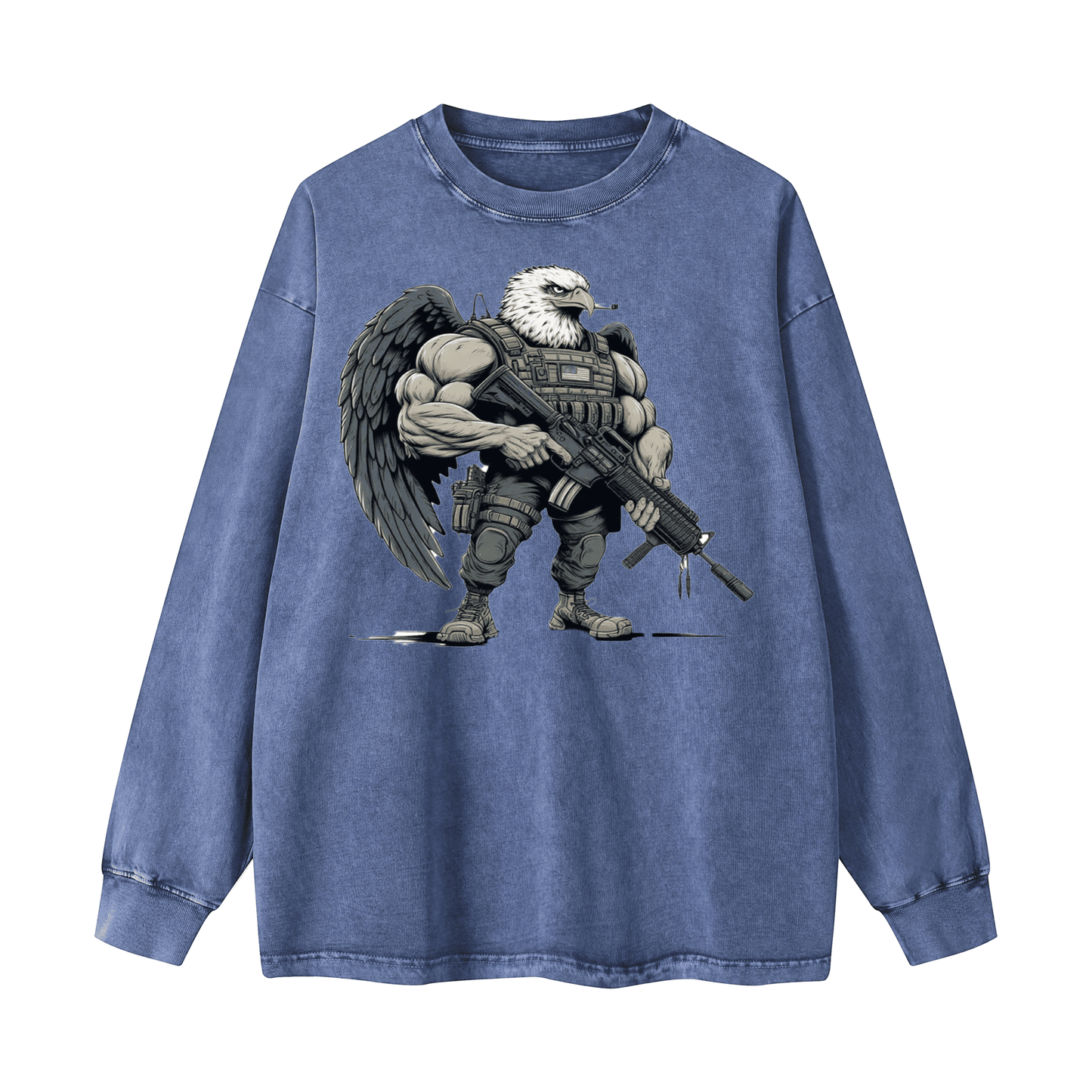 Eagle Warrior Crewneck Long-sleeve Sweatshirt WYYL-03