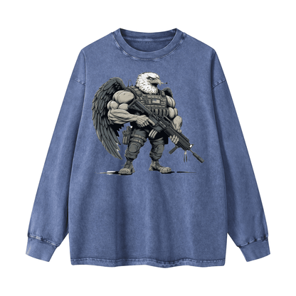Eagle Warrior Crewneck Long-sleeve Sweatshirt WYYL-03
