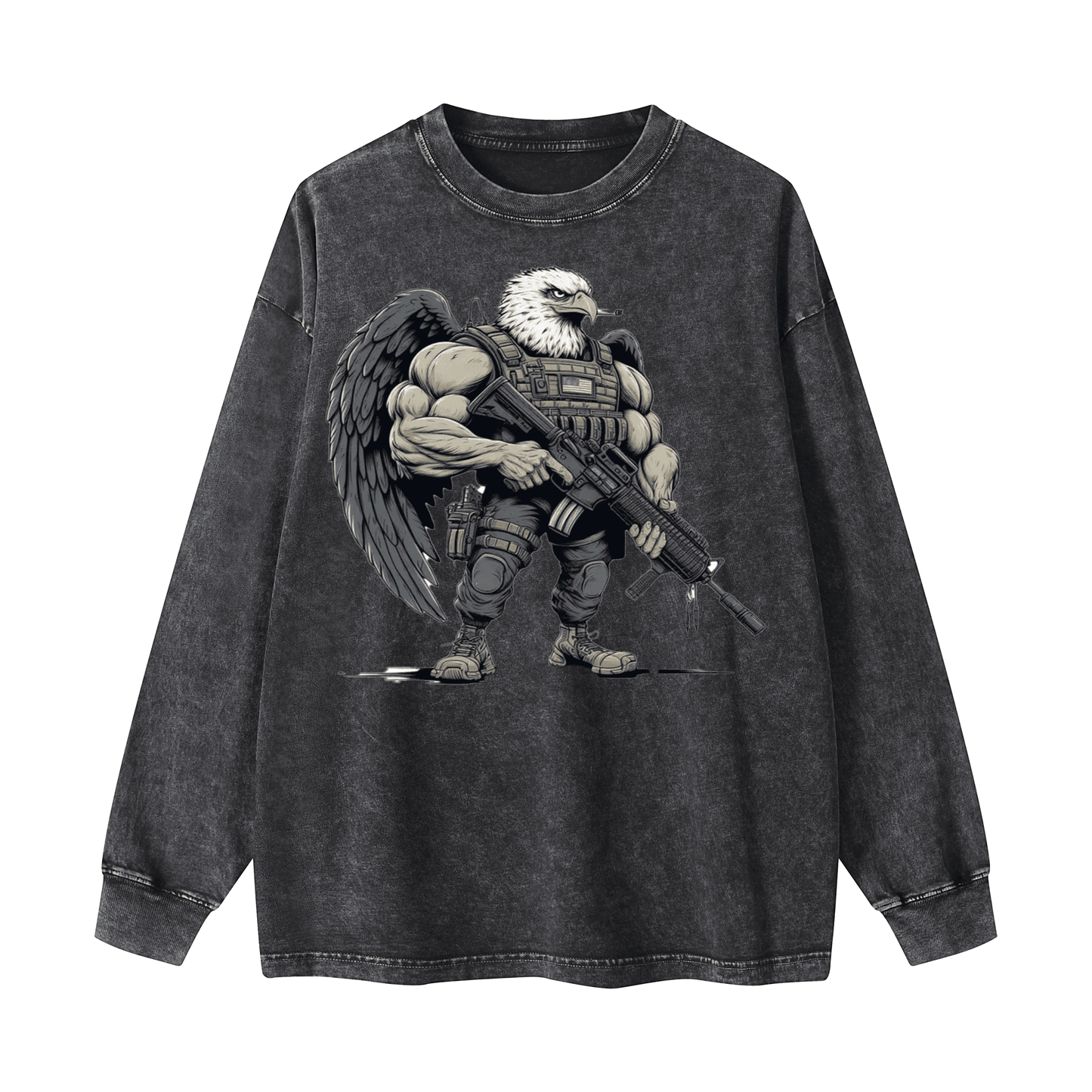 Eagle Warrior Crewneck Long-sleeve Sweatshirt WYYL-03
