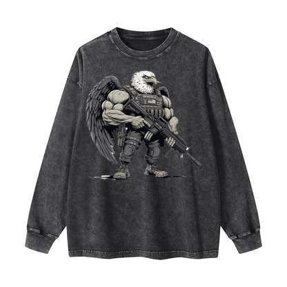 Eagle Warrior Crewneck Long-sleeve Sweatshirt WYYL-03