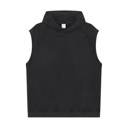 Men's Snowflake Print Hooded Sweatshirt Vest KFMT-12