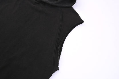 Men's Snowflake Print Hooded Sweatshirt Vest KFMT-12