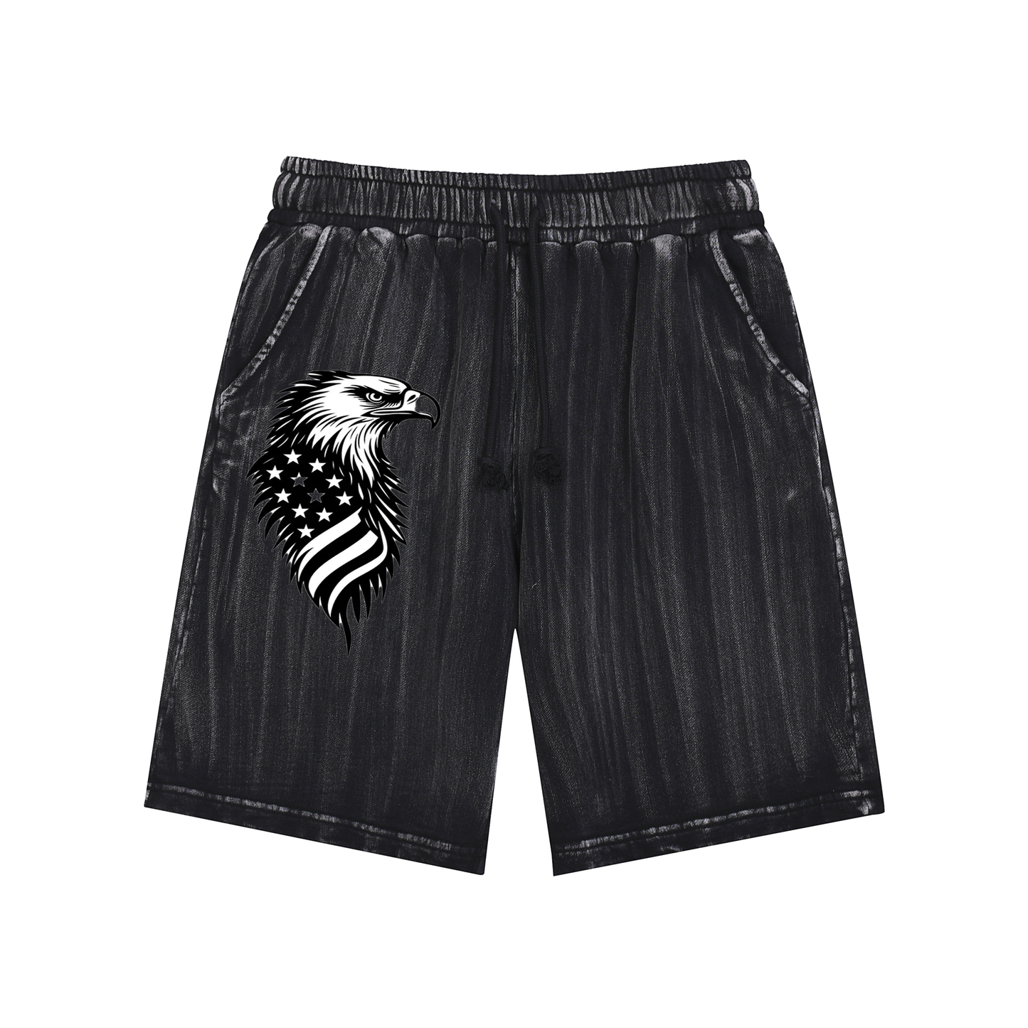 Distressed Wash Shorts L-5577