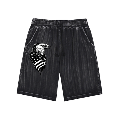 Distressed Wash Shorts L-5577