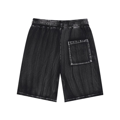 Distressed Wash Shorts L-5577
