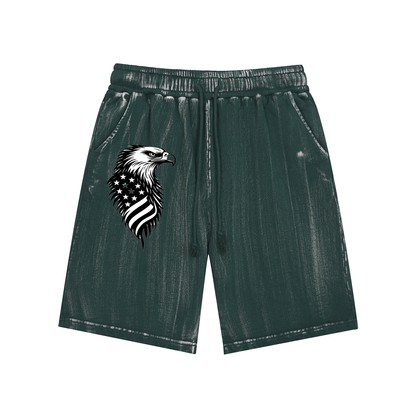 Distressed Wash Shorts L-5577