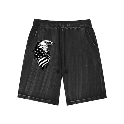 Distressed Wash Shorts L-5577