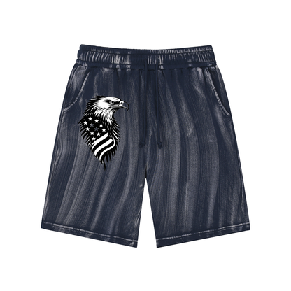 Distressed Wash Shorts L-5577