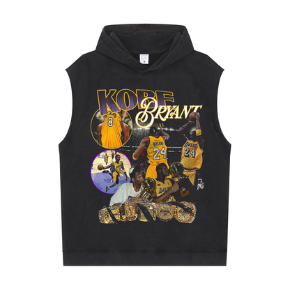 Casual Sports Men's Workout Sleeveless  Gym Hoodie ( Kobe Bryant)