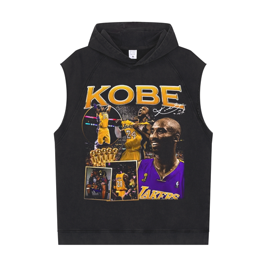 Casual Sports Men's Workout Sleeveless Hoodie ( Kobe Bryant)