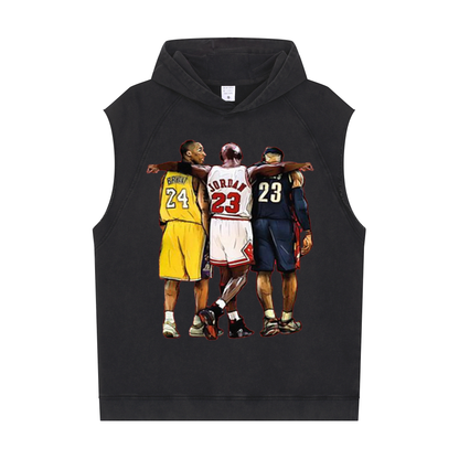 Men's Workout Sleeveless Hoodie ( Kobe Bryant,Michael Jordan,Lebron James)