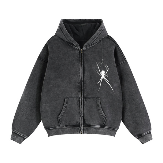 Spider Snowflake casual waist short coat-KFMLW-03