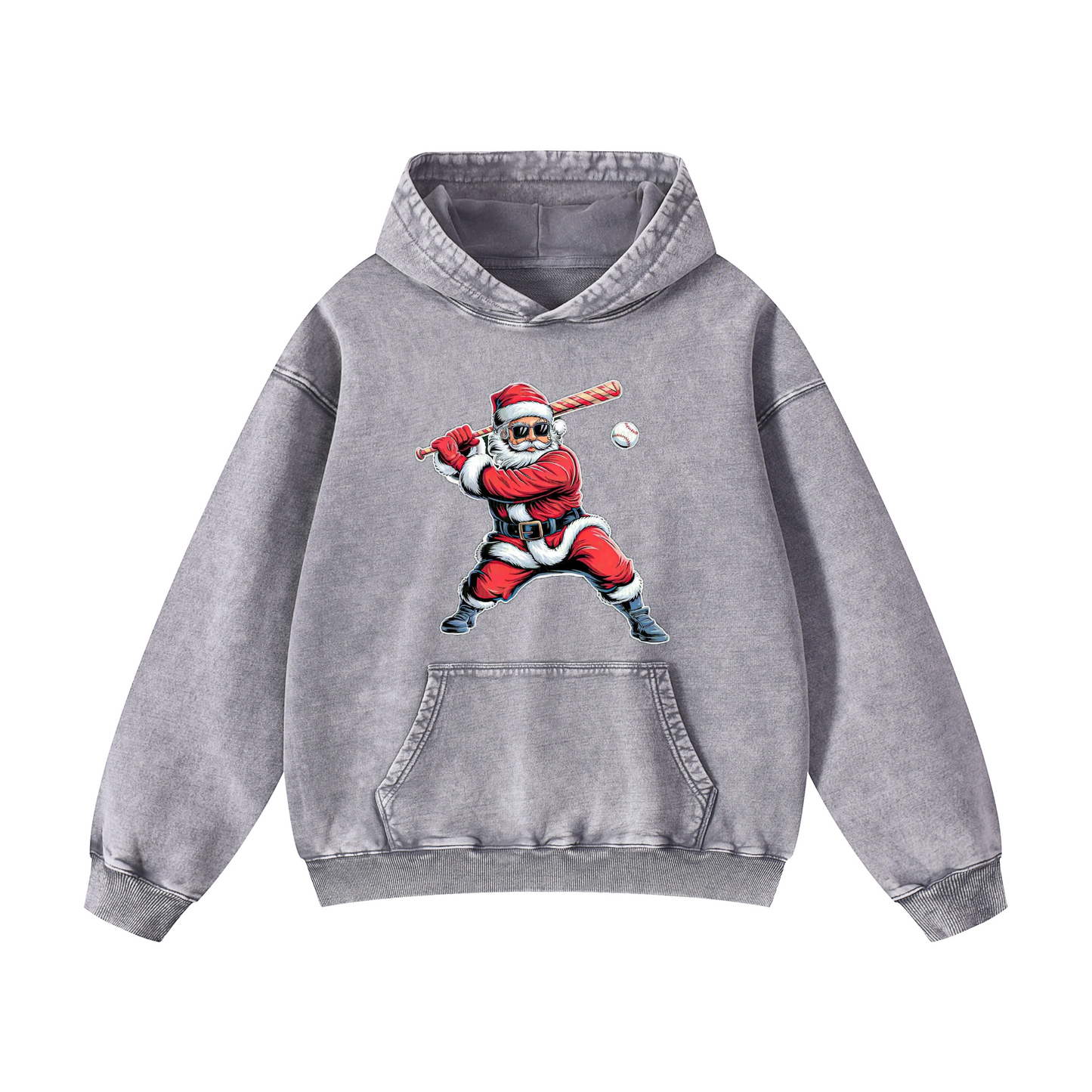 Santa Claus playing baseball Hoodie