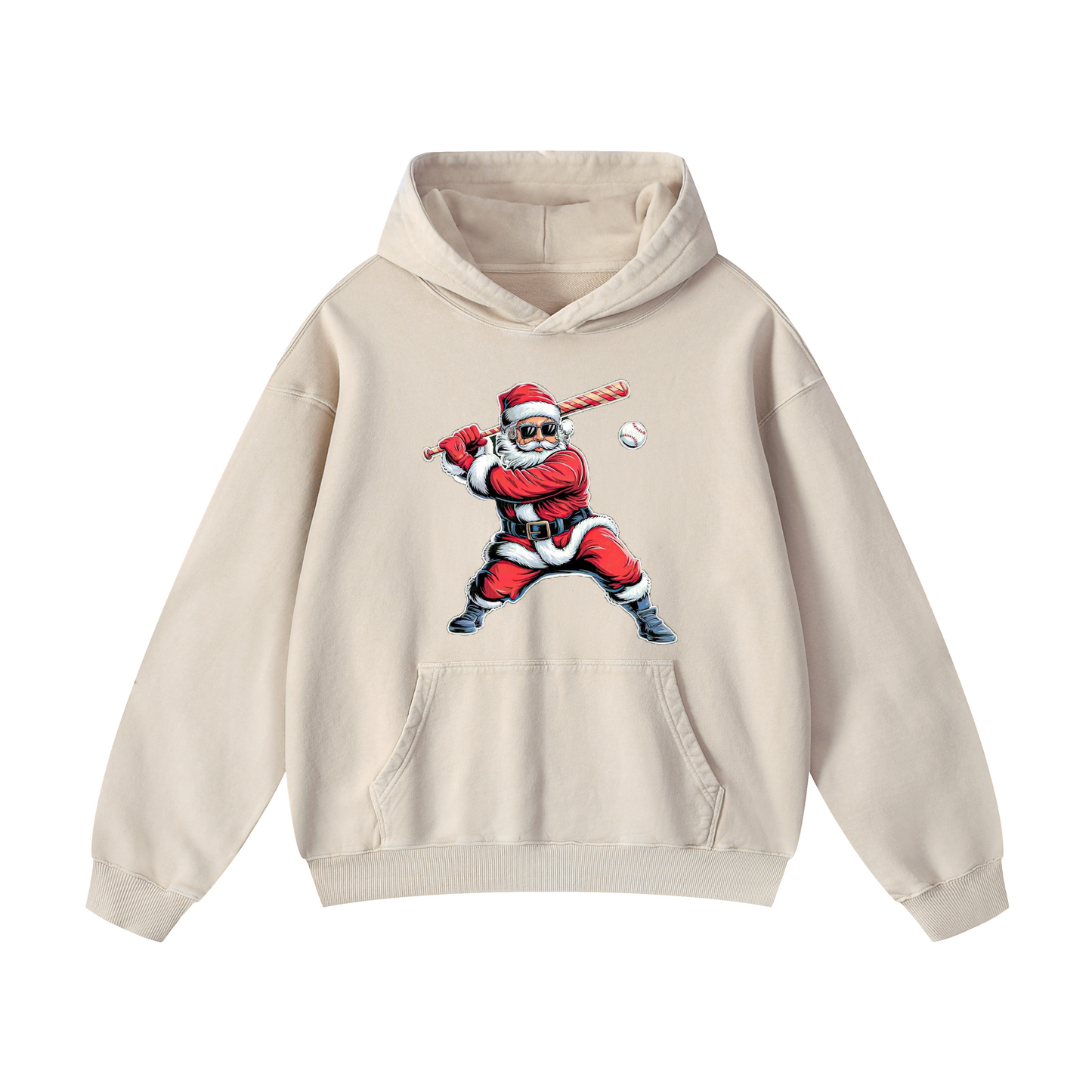 Santa Claus playing baseball Hoodie