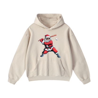 Santa Claus playing baseball Hoodie