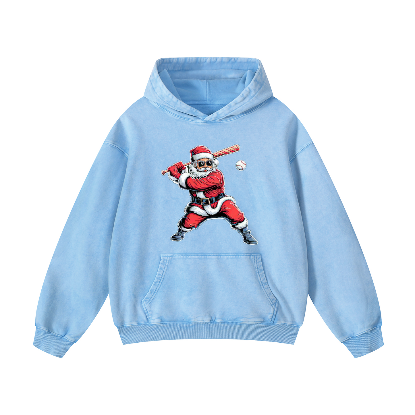 Santa Claus playing baseball Hoodie