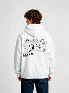 Japanese Bath Cats Line Hoodie