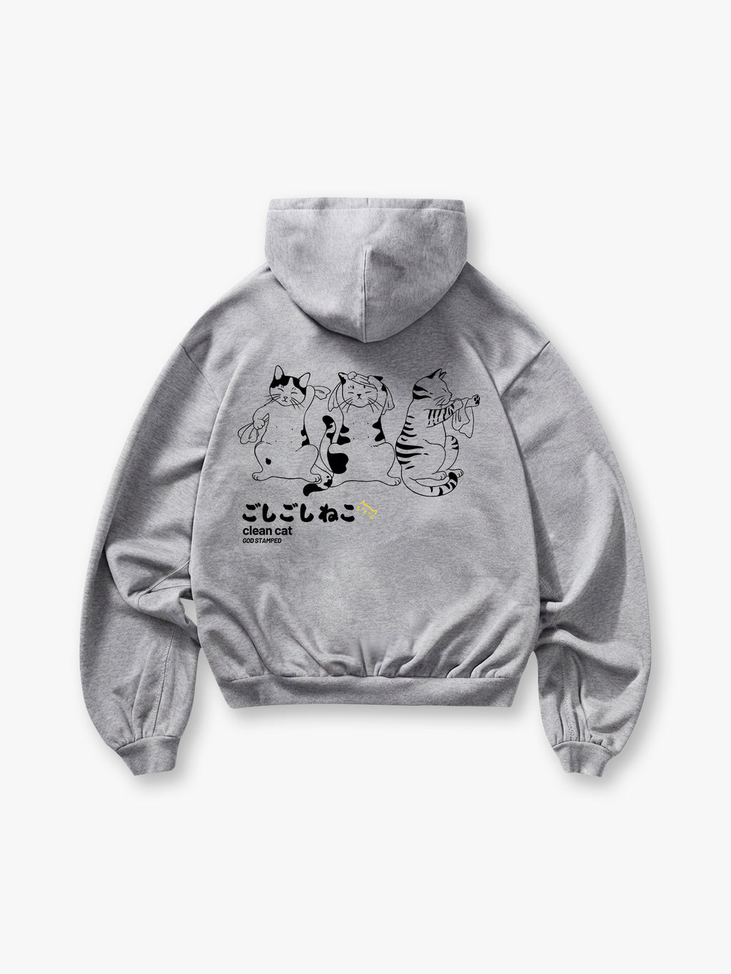 Japanese Bath Cats Line Hoodie