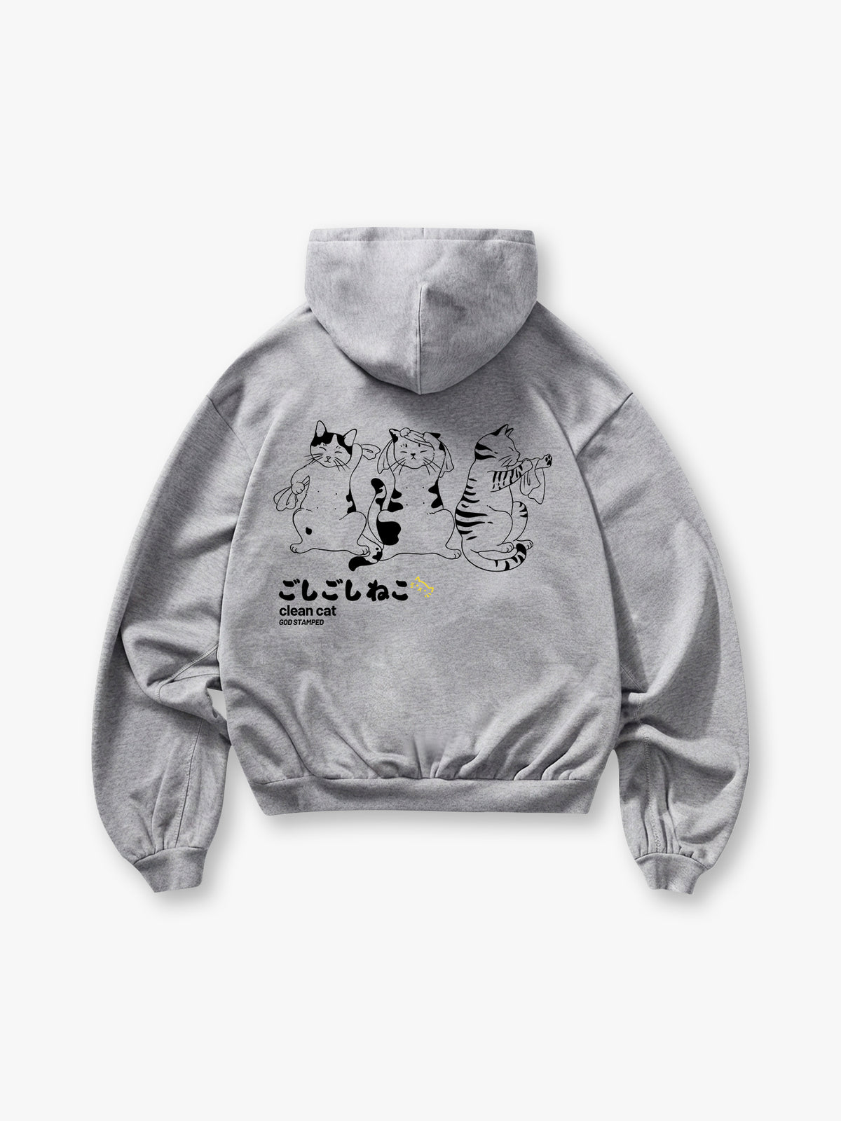 Japanese Bath Cats Line Hoodie