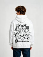 Samurai Cat Line Art Hoodie