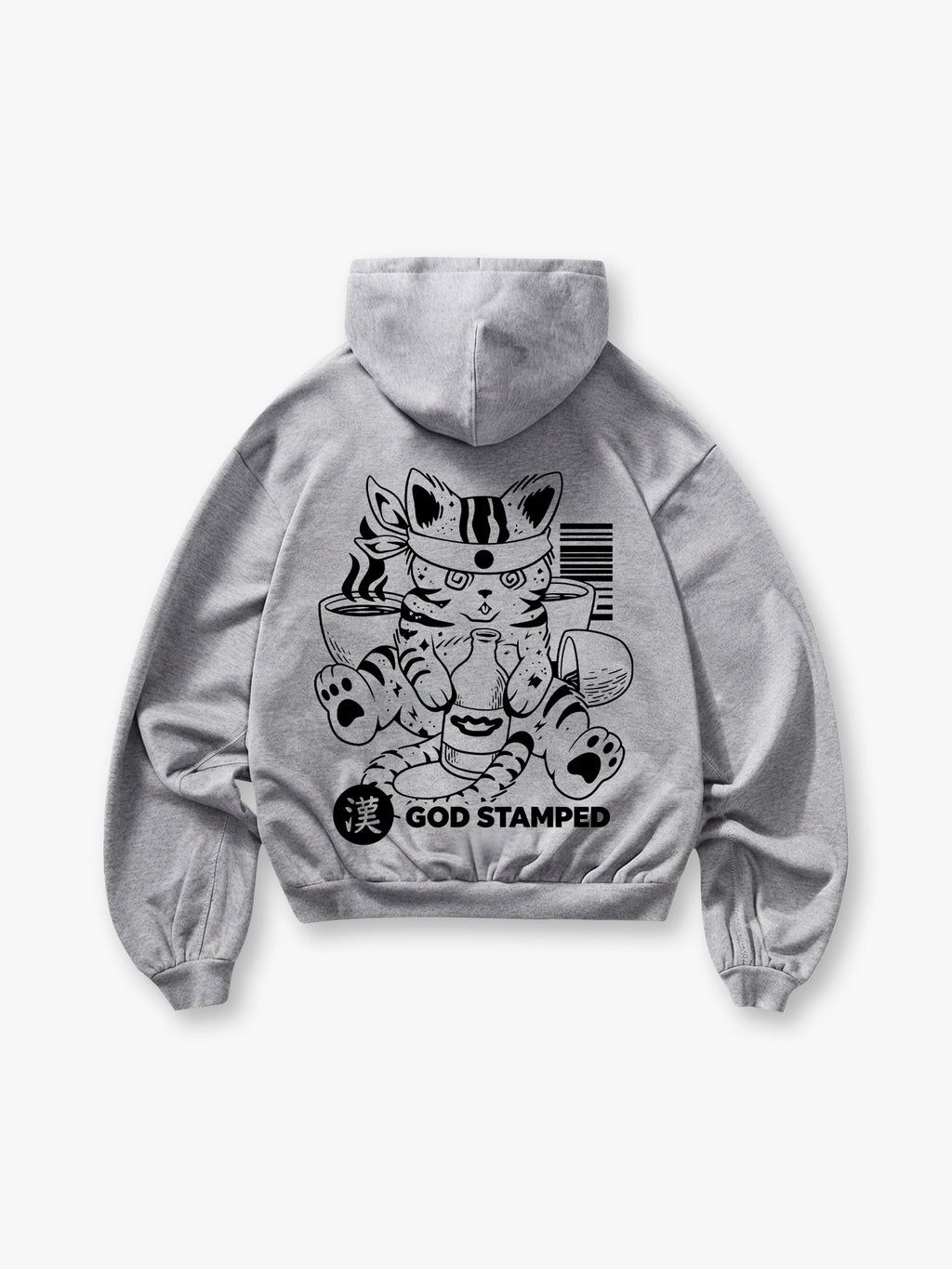 Samurai Cat Line Art Hoodie