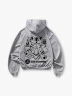 Samurai Cat Line Art Hoodie