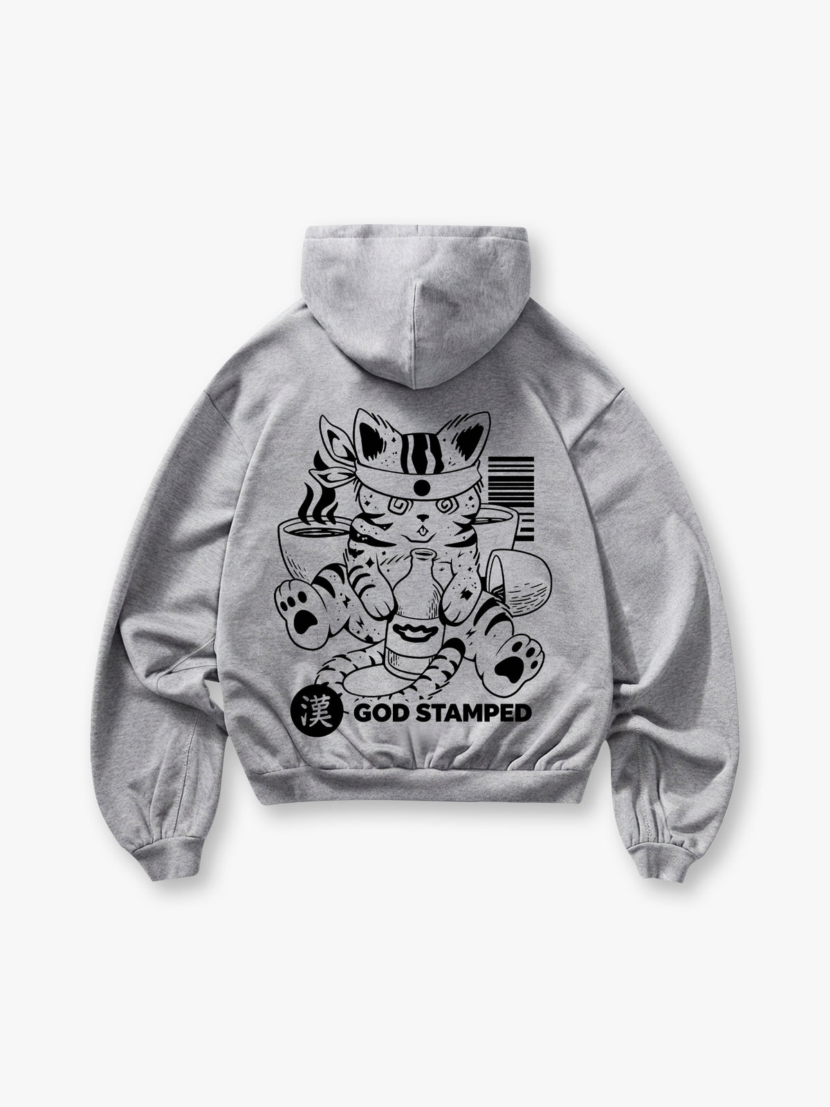 Samurai Cat Line Art Hoodie