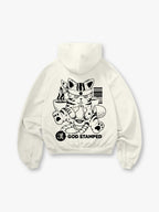 Samurai Cat Line Art Hoodie