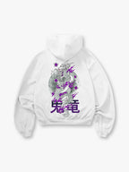 Dragon Purple Floral Hoodie