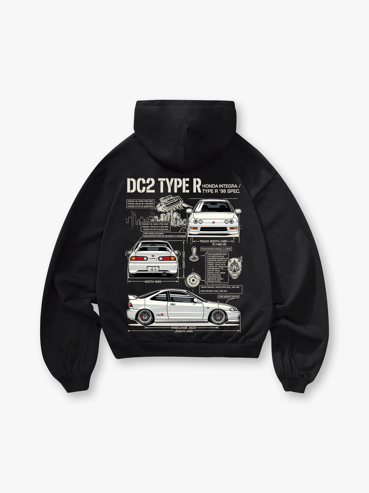 JDM Car Blueprint Hoodie