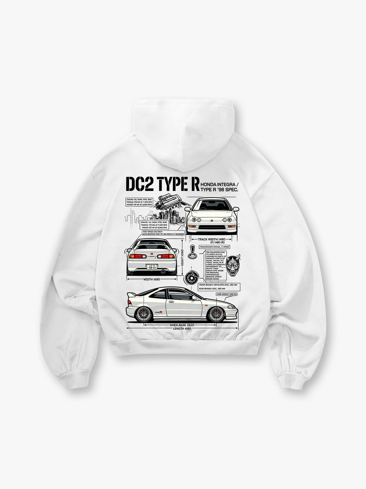 JDM Car Blueprint Hoodie